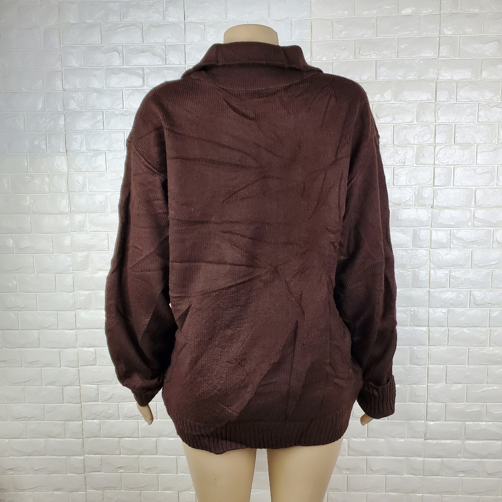 maestro large brown & beige pull over - Picture 4 of 7